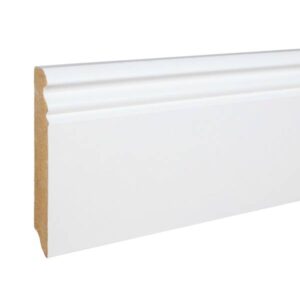 Sockelleiste Berliner Profil 19 x 96 x 2500 mm MDF folie Weiß Hamburger Leist...