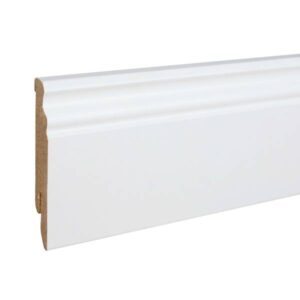 Sockelleiste Berliner Profil 16 x 80 x 2500 mm MDF folie Weiß Hamburger Leist...