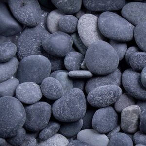 Beach Pebbles 8 - 16 mm Quarz Zierkies Getrommelt Schwarz Garten anlegen Kies...