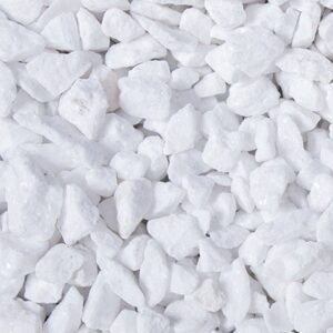 Schneeweiss Splitt 8 - 12 mm Edelsplitt Dolomit Naturstein Weiß Garten Steine...