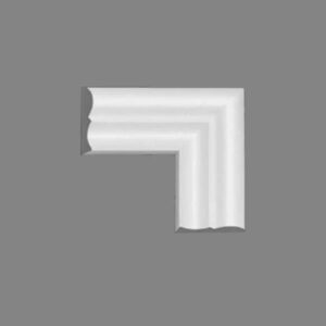 Wiesemann | Zierleistenecke "Rotterdam 55" | Polystyrol | 15 x 54 mm | Stuckd...